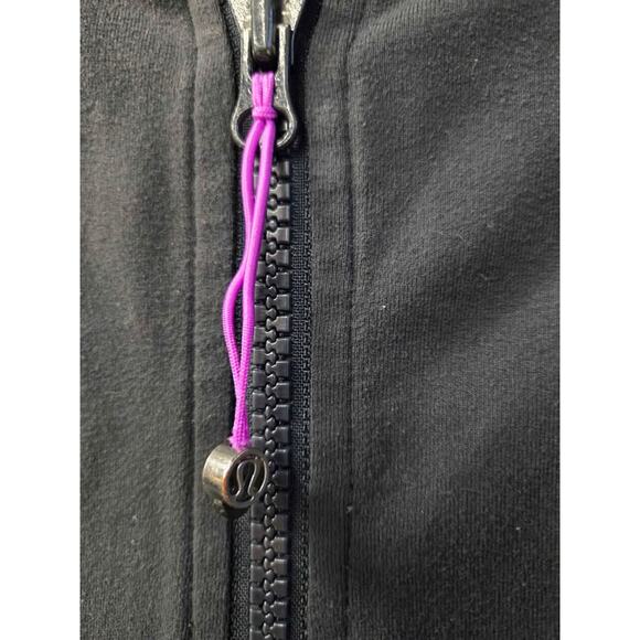 Lululemon Define Jacket Luon Black Multi-Color Stripe Embroidered Sun Size 10 - Picture 2 of 4